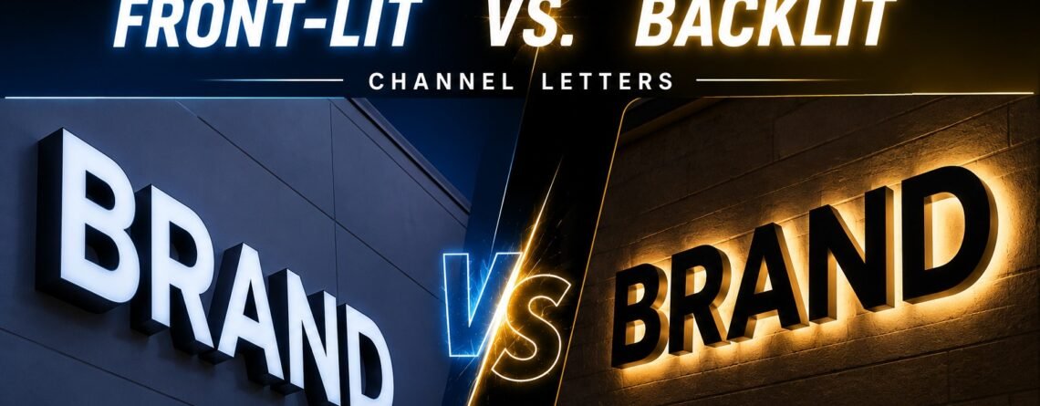 Front-Lit vs. backlit Channel Letters:Which Sign Is Right for Your Business?